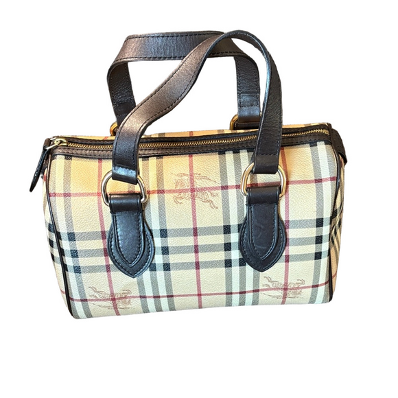 Burberry Handbags - Authentic Burberry Haymarket Check Coated Canvas Northfield Bag/Boston Bag
